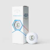 Green Butterfly Floral Golf Balls Golfballen (Verpakking)