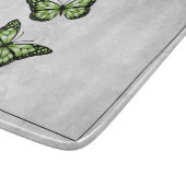 Green Butterfly Floral Personalized Cutting Board Snijplank (Hoek)