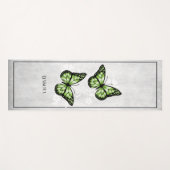 Green Butterfly Floral Yoga Mat (Voorkant (horizontaal))