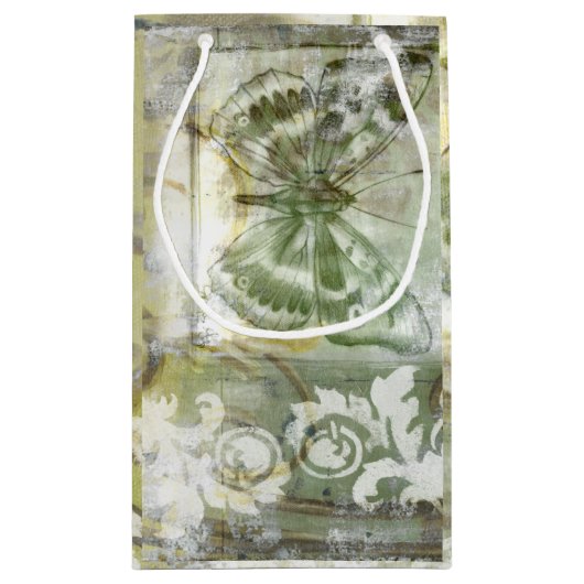 Green Butterfly Inset with Ironwork Gate Klein Cadeauzakje (Achterkant)
