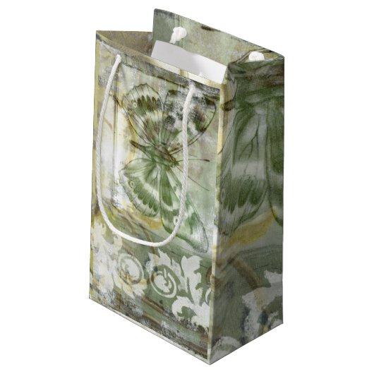 Green Butterfly Inset with Ironwork Gate Klein Cadeauzakje (Achterkant Gekanteld)