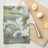 Green Butterfly Inset with Ironwork Gate Theedoek (Quarter Fold)