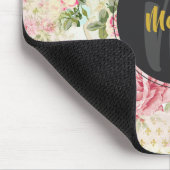 Green Butterfly op Chic  Collage Monogram Muismat (Hoek)