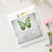 Green Butterfly Wedding Favor Bags Bedankzakje (Gezegeld)