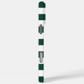 Green Cabana Stripes Retro Monogram Case-Mate iPhone Case (Achterkant / Rechts)