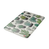 Green Cactus Pattern Badmat (Gekanteld)
