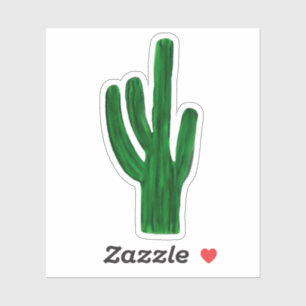 Green Cactus Sticker
