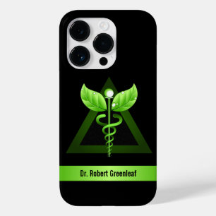 Green Caduceus Alternative Medicine Icon Case-Mate iPhone 14 Pro Hoesje
