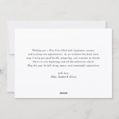 Green Calligraphy and Wreath New Year Photo Feestdagenkaart (Achterkant)