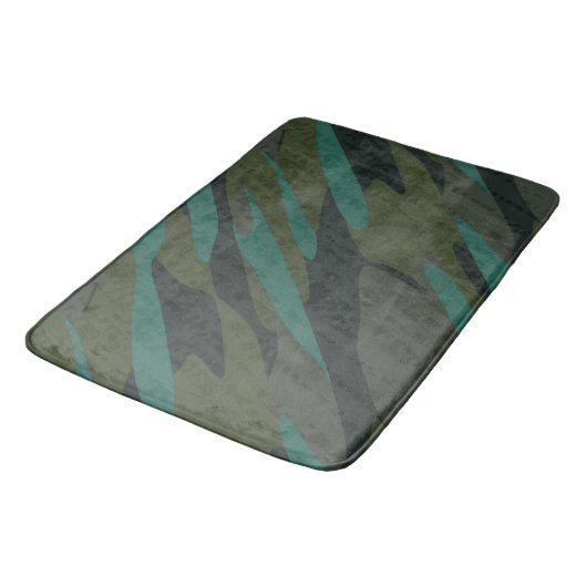 Green Camo Abstract Badmat (Gekanteld)