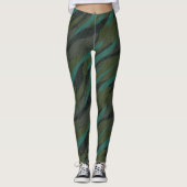 Green Camo Abstract Leggings (Voorkant)