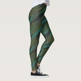 Green Camo Abstract Leggings