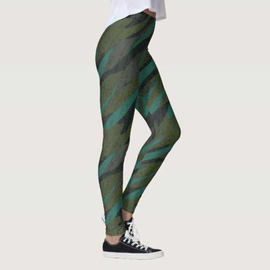Green Camo Abstract Leggings (Rechts)