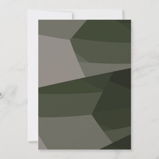 Green Camo Block All Purpose Party Invitation (Dos)