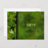 Green Camo Boys Invitation de fête d'anniversaire (Devant / Derrière)