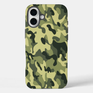 Green Camo iPhone 16 Plus Hoesje