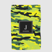 Green Camo Custom Urban City Golfhanddoek (Voorkant)