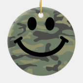 Green Camo Face Keramisch Ornament (Achterkant)