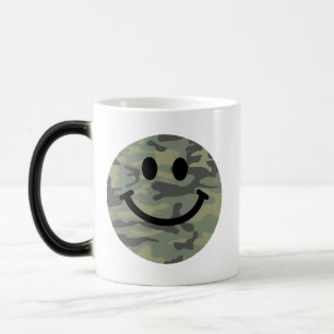 Green Camo Face Magische Mok