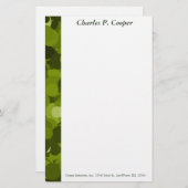 Green Camo Letterhead Briefpapier (Voorkant / Achterkant)