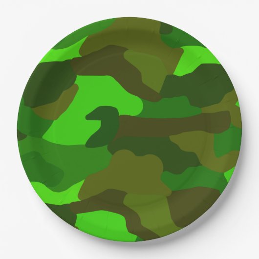 Green Camo Papieren Bordje (Voorkant)