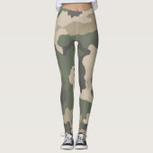 Green Camo Pattern Leggings (Voorkant)