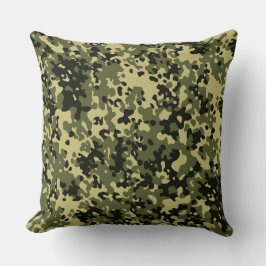 Green Camo Pattern Pillow Kussen