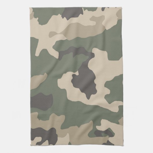 Green Camo Pattern Theedoek (Verticaal)