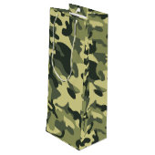 Green Camo Wijn Cadeautas (Achterkant Gekanteld)