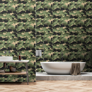 Green Camou Behang