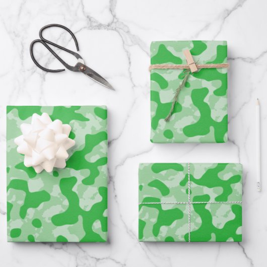 Green Camouflage Camo Inpakpapier Vel (Voorkant)