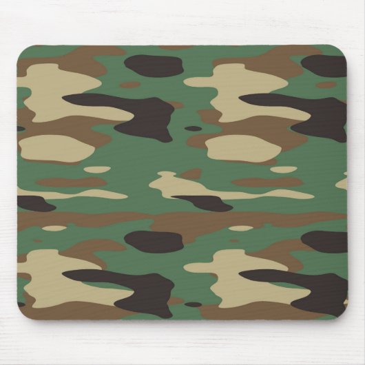 Green Camouflage Mousepad Muismat (Voorkant)