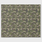 Green Camouflage Pattern Cadeaupapier (Vlak)