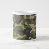 Green Camouflage Pattern Extra Grote Beker (Voorkant)