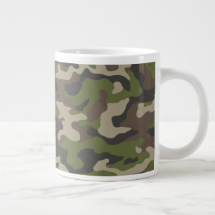 Green Camouflage Pattern Extra Grote Beker