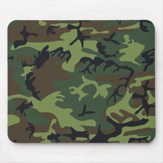 Green Camouflage Pattern Muismat (Voorkant)
