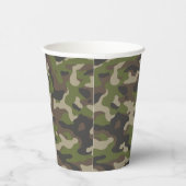 Green Camouflage Pattern Papieren Bekers (Rechts)