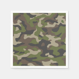 Green Camouflage Pattern Servet