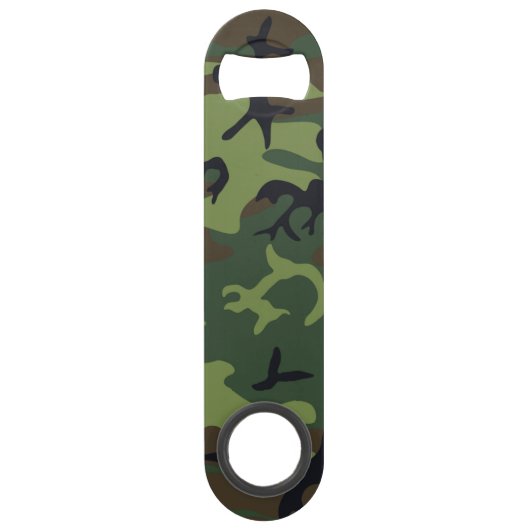 Green Camouflage Pattern Speed Flessenopener (Voorkant)