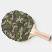 Green Camouflage Pattern Tafeltennisbatje (Zijkant)