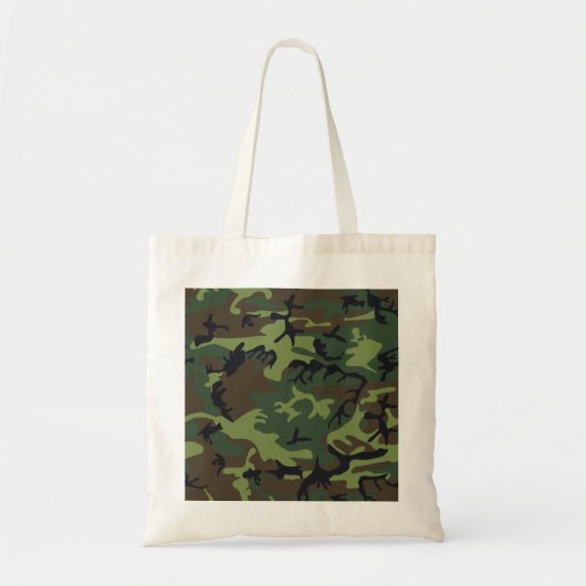 Green Camouflage Pattern Tote Bag (Voorkant)