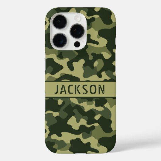 Green Camouflage Personalized Case-Mate iPhone Case (Achterkant)