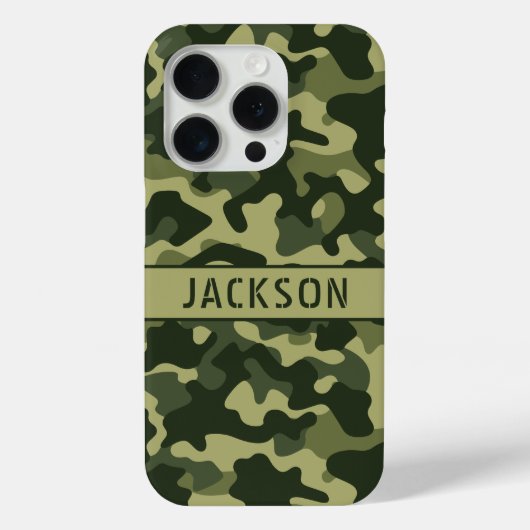 Green Camouflage Personalized Case-Mate iPhone Case (Achterkant)