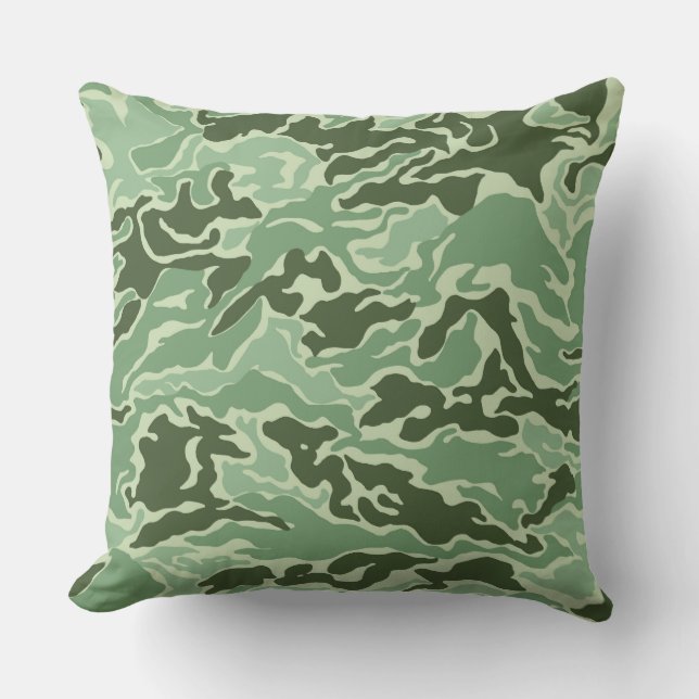 Green Camouflage Pillow Kussen (Voorkant)