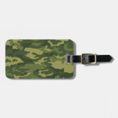 Green Camouflage Print Bagagelabel (Voorkant horizontaal)