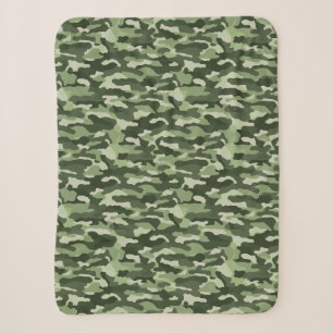 Green Camouflage Sherpa Deken