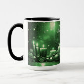 Green Candles Christmas Holiday Mug Mok (Links)