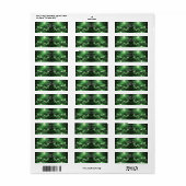 Green Candles Christmas Return Address Label (Full Sheet)