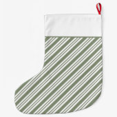 Green Candy Cane Gestreept Kerstfeest Grote Kerstsok (Achterkant)