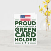 Green Card Recient American Pride Patriotic Kaart (Gele Bloem)